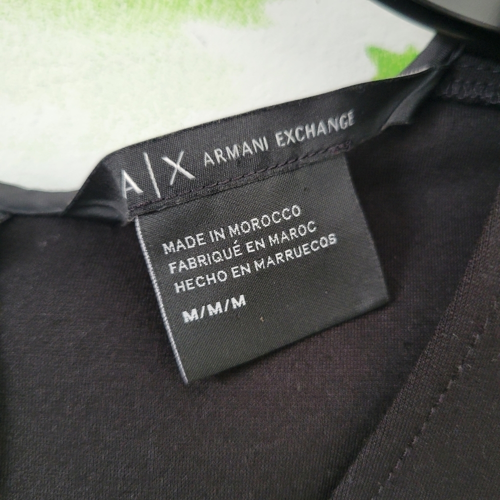 Armani Exchange Black V-neckline Dress. - Picture 4 of 7